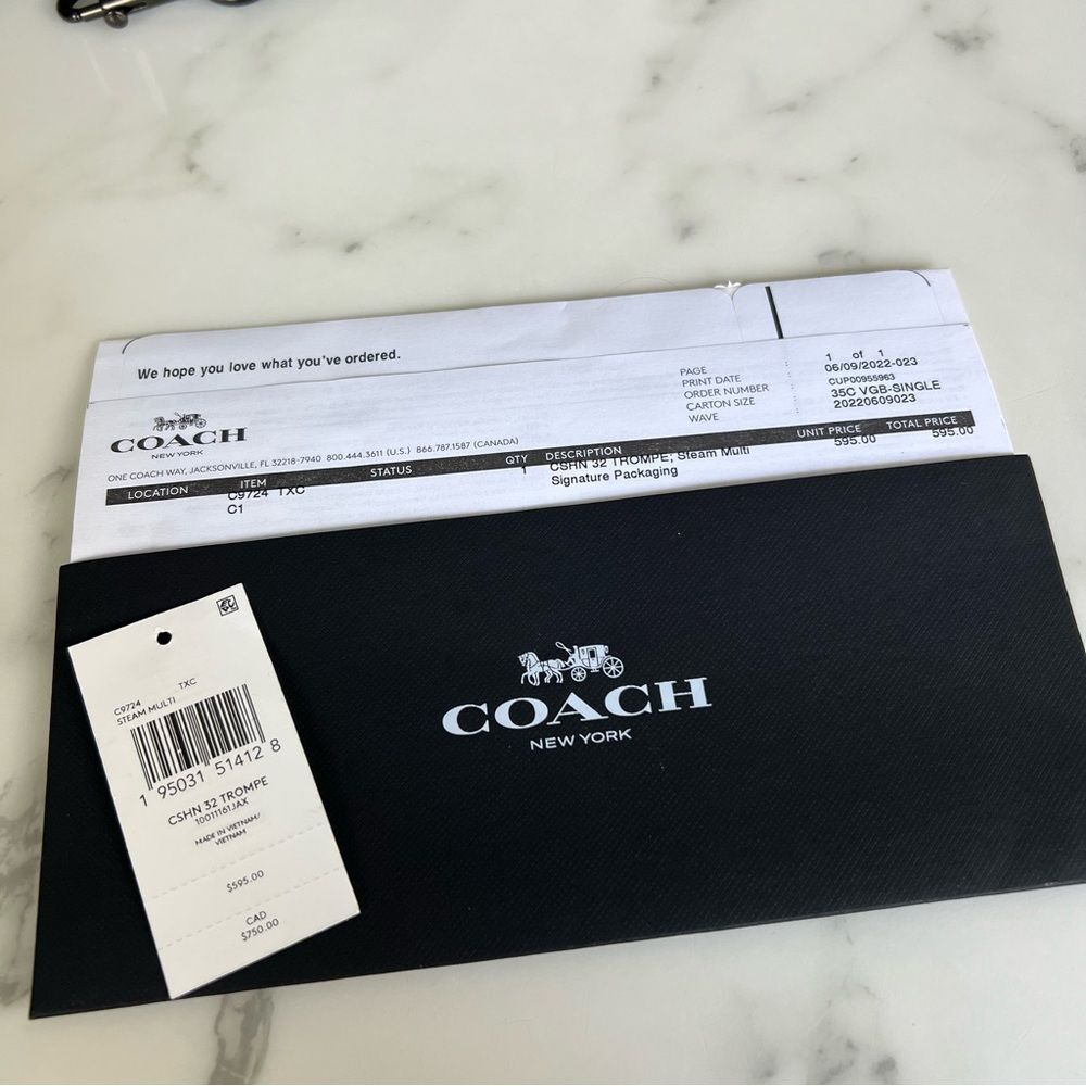NWT Coach Cashin Carry 32 Trompe L’oeil C9724 Spring 2022 Runway Collection - Picture 15 of 16